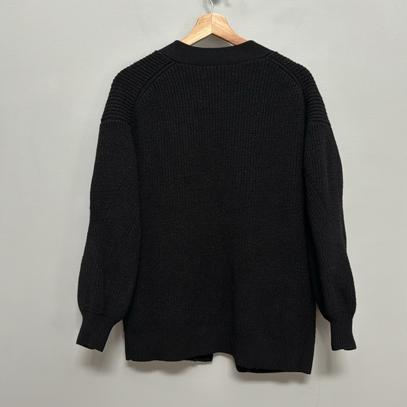 Aritzia Wilfred Black Knit Ribbed Unwind Cardigan Size S - Picture 11 of 11